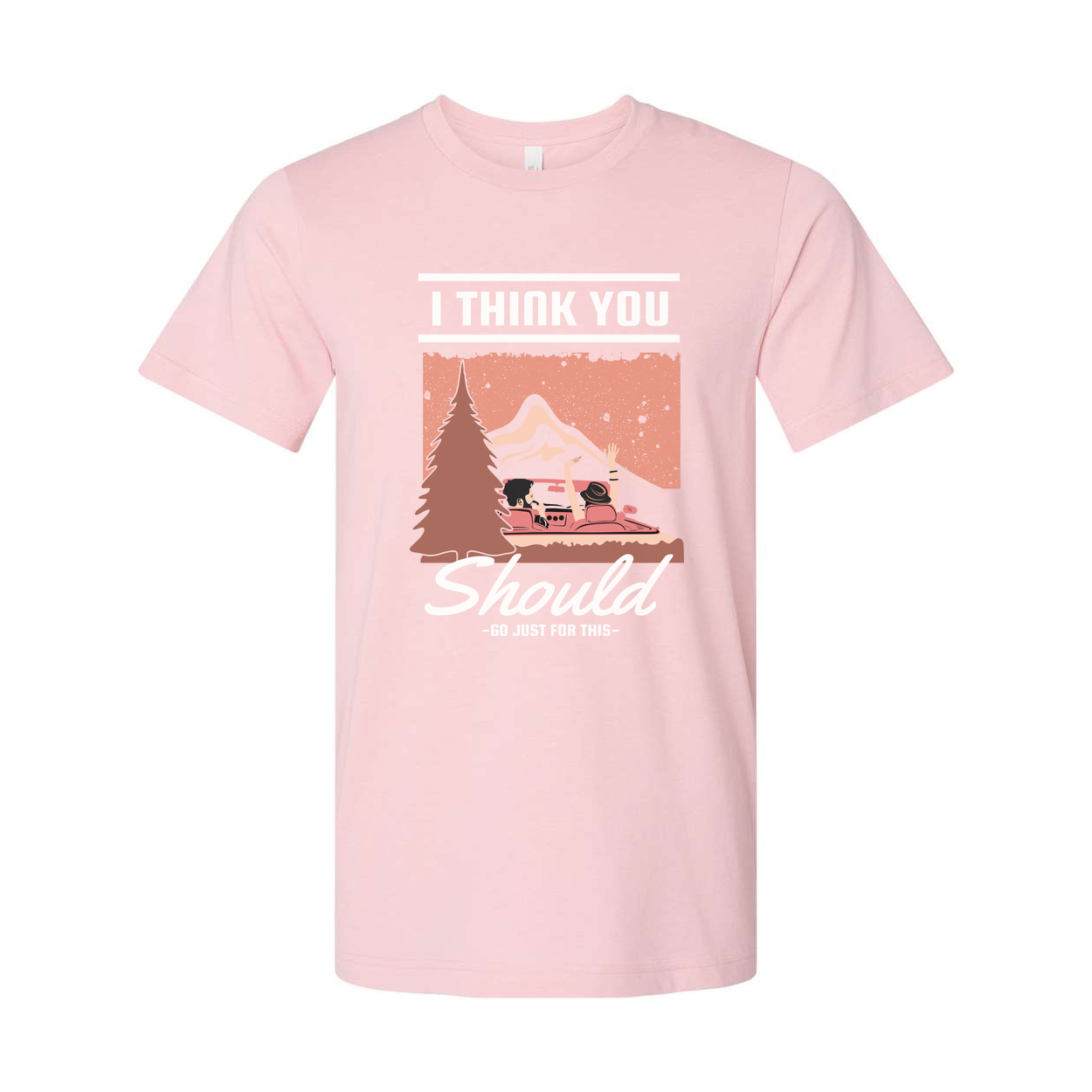 Unisex Outdoor Adventure Graphic T Shirt With Mountain Lake Scene And Pine Forest Illustration For Hiking Enthusiasts