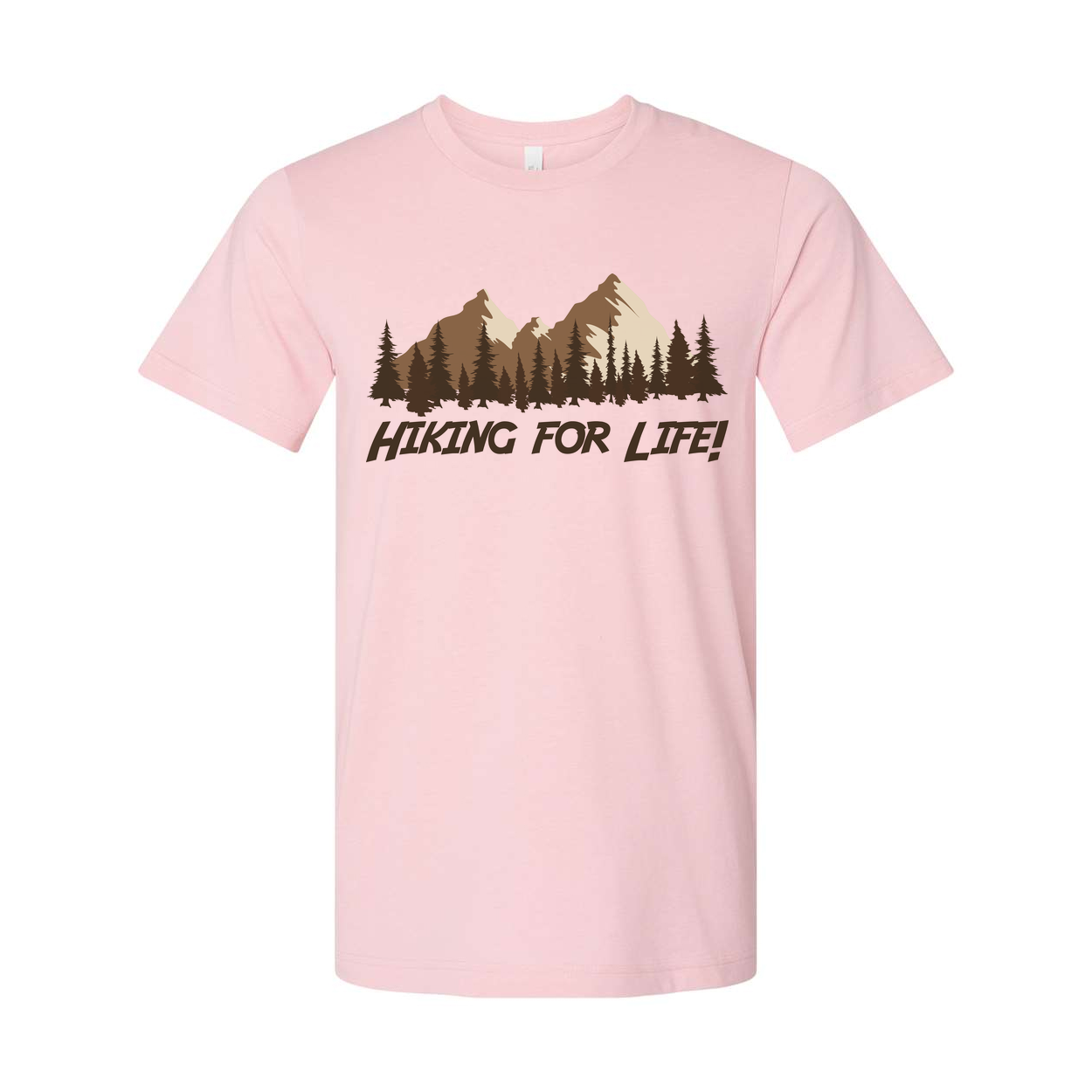 Unisex Outdoor Hiking Graphic T Shirt With Mountain Range And Pine Tree Design For Enthusiasts