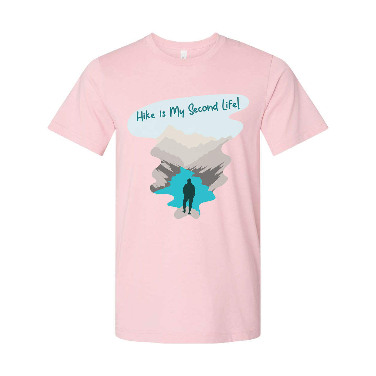 Unisex Hiking T Shirt With Mountain Landscape Graphic For Outdoor Adventure Enthusiasts