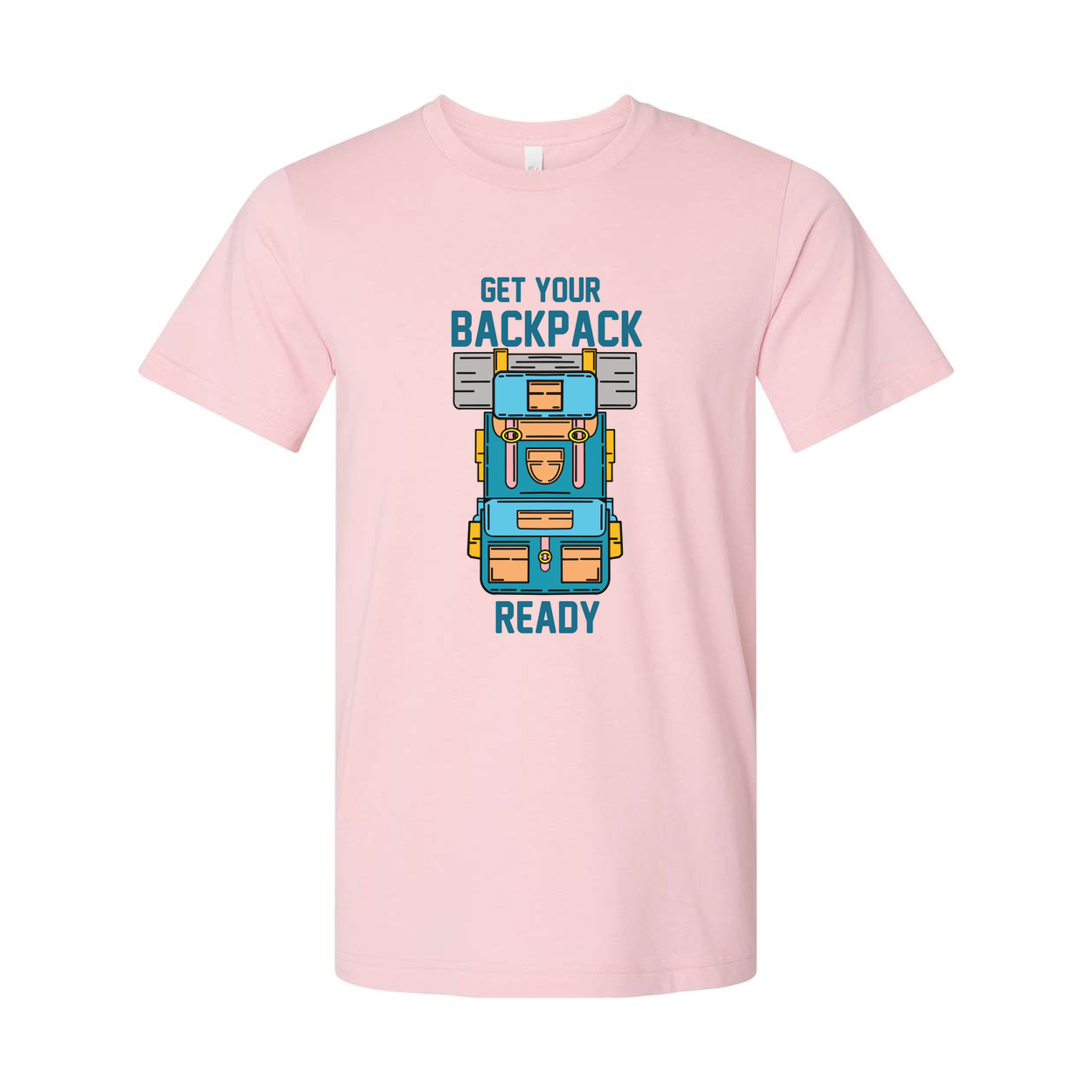 Unisex Outdoor Backpack Graphic T Shirt With Colorful Adventure Backpack Illustration