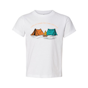 Unisex Outdoor Camping Tee With Tents And Campfire