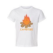 Unisex Campfire Graphic Tee For Outdoor Enthusiasts Casual Everyday Wear Perfect For Camping Trips