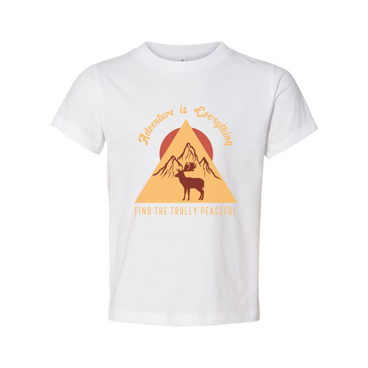 Adventure Is Everything Graphic T Shirt With Mountain Triangle Elk Silhouette Find The Truly Peaceful