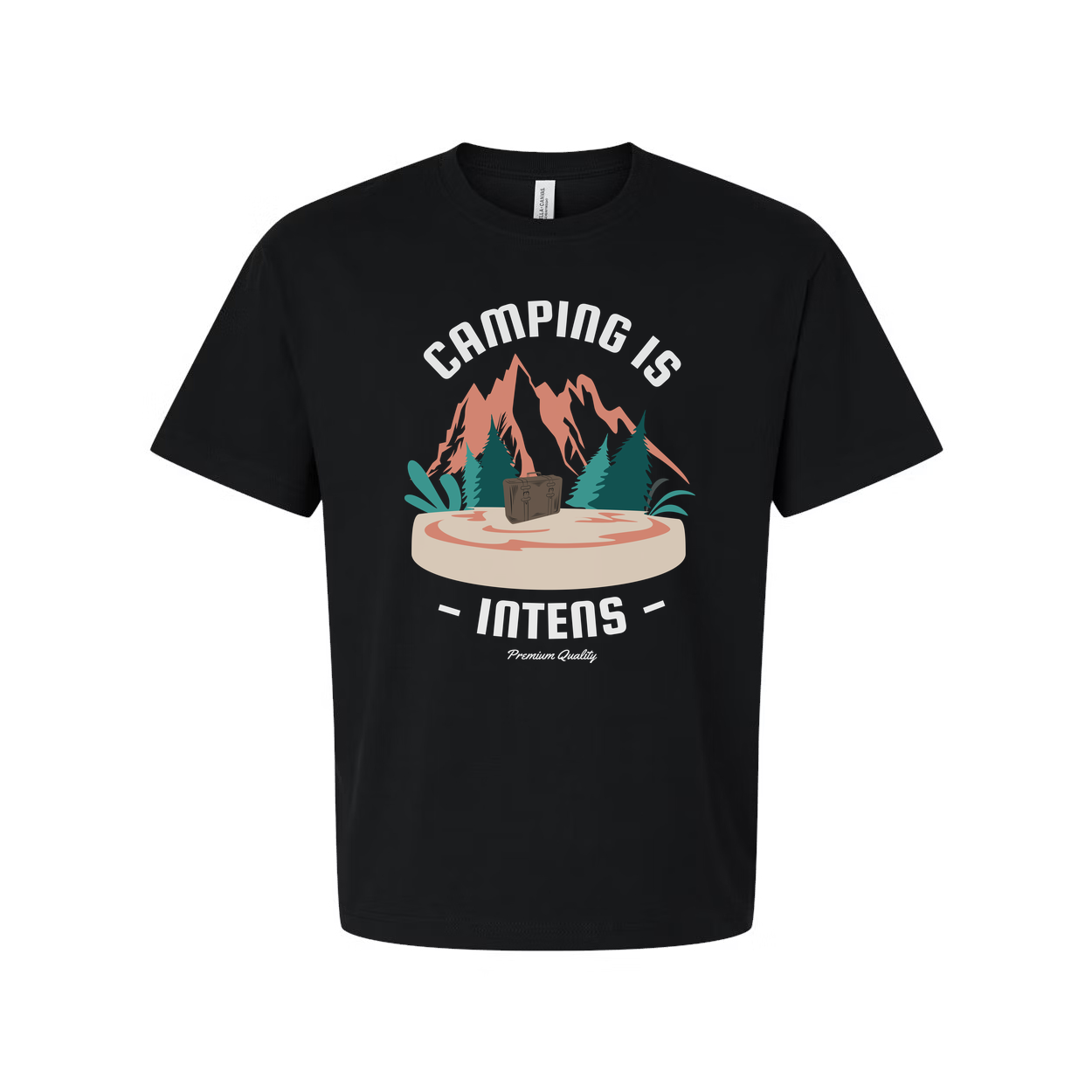 Camping Is For Adventurers Mountain Forest Landscape Graphic T Shirt For Outdoors Enthusiasts Unisex