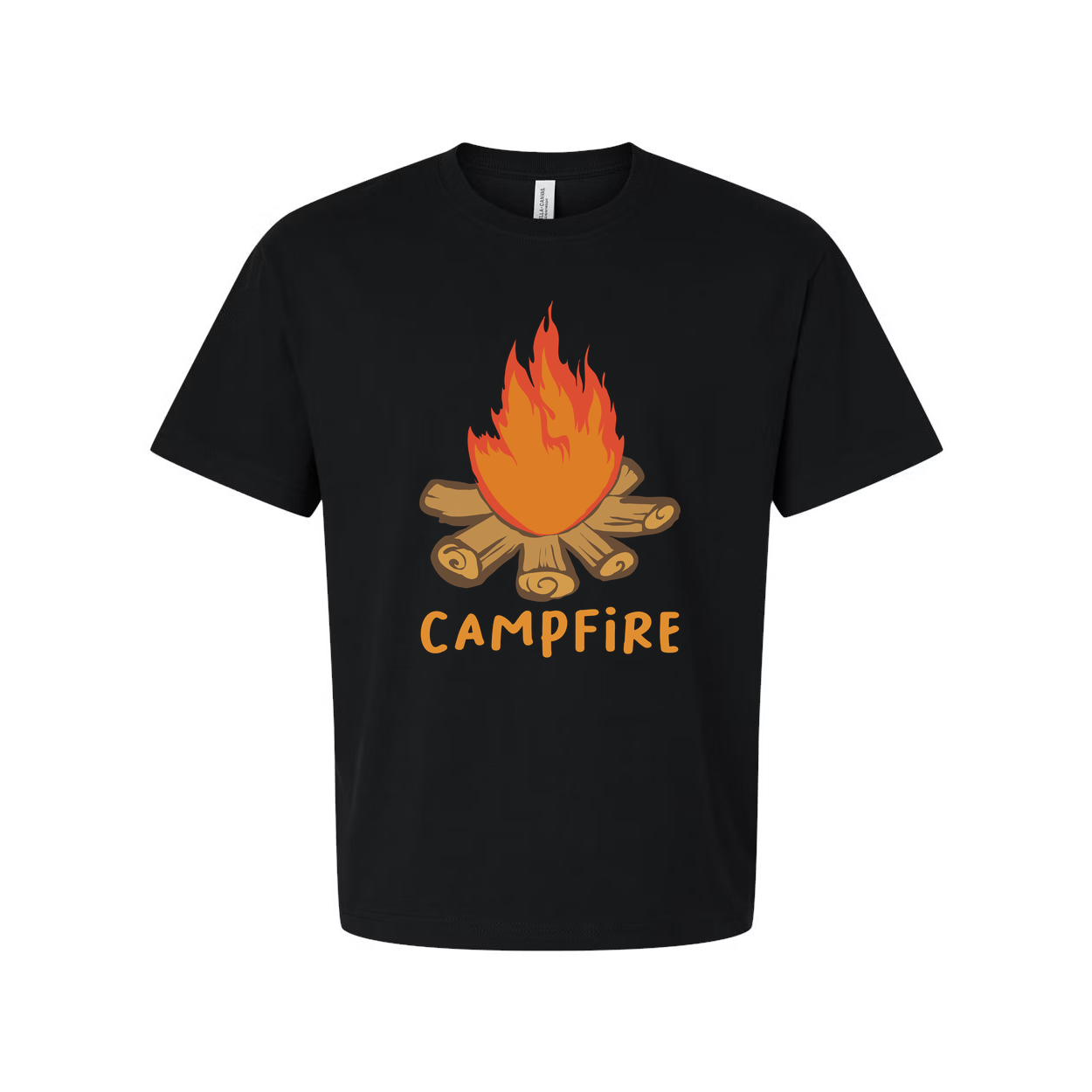 Unisex Campfire Graphic Tee For Outdoor Enthusiasts Casual Everyday Wear Perfect For Camping Trips