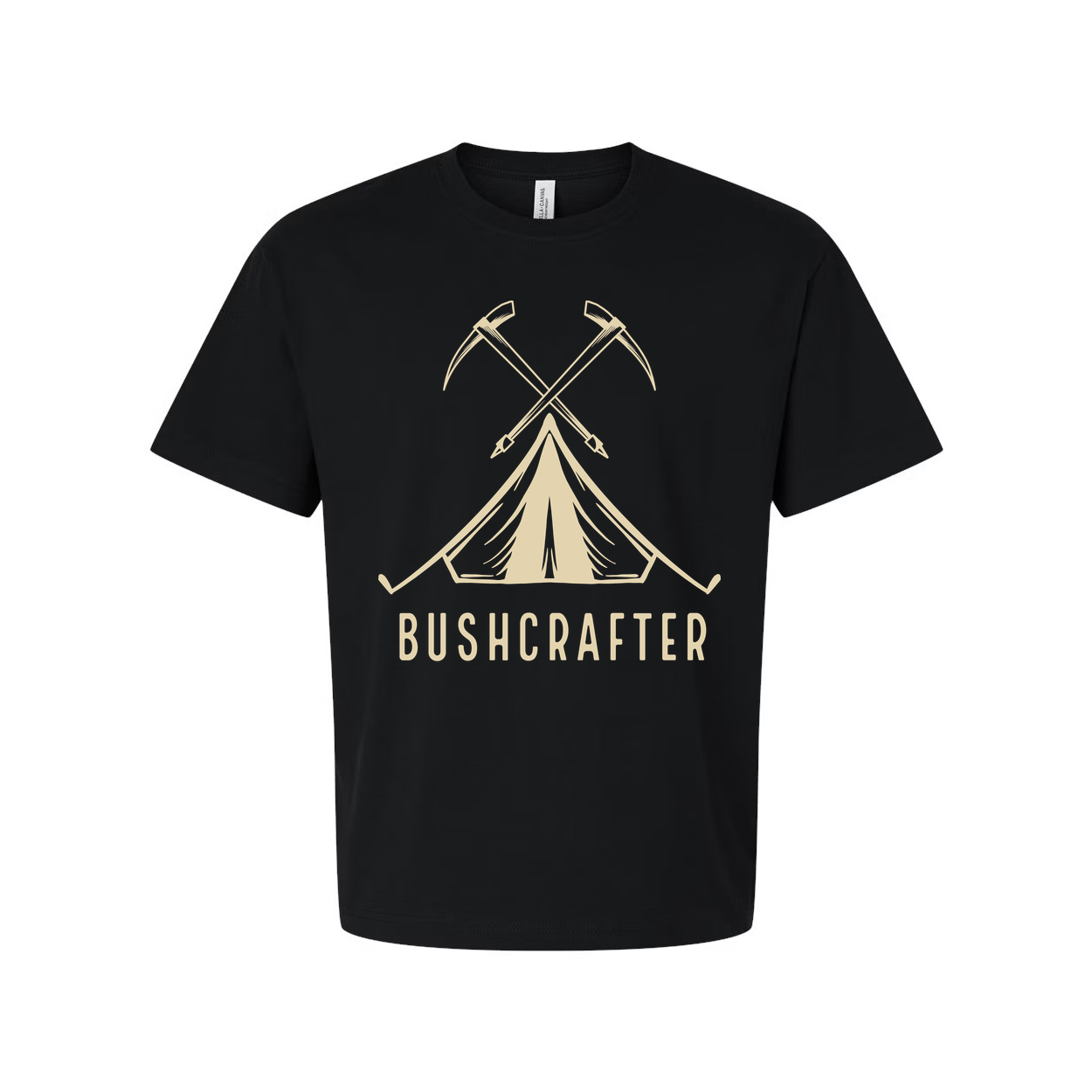 Unisex Outdoor Camping Tent and Crossing Axes Graphic T Shirt for Adventure Lovers