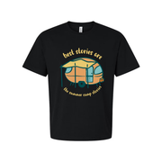 Unisex Camping Themed T Shirt With Vintage Camper Trailer Illustration And Summer Camp Memories