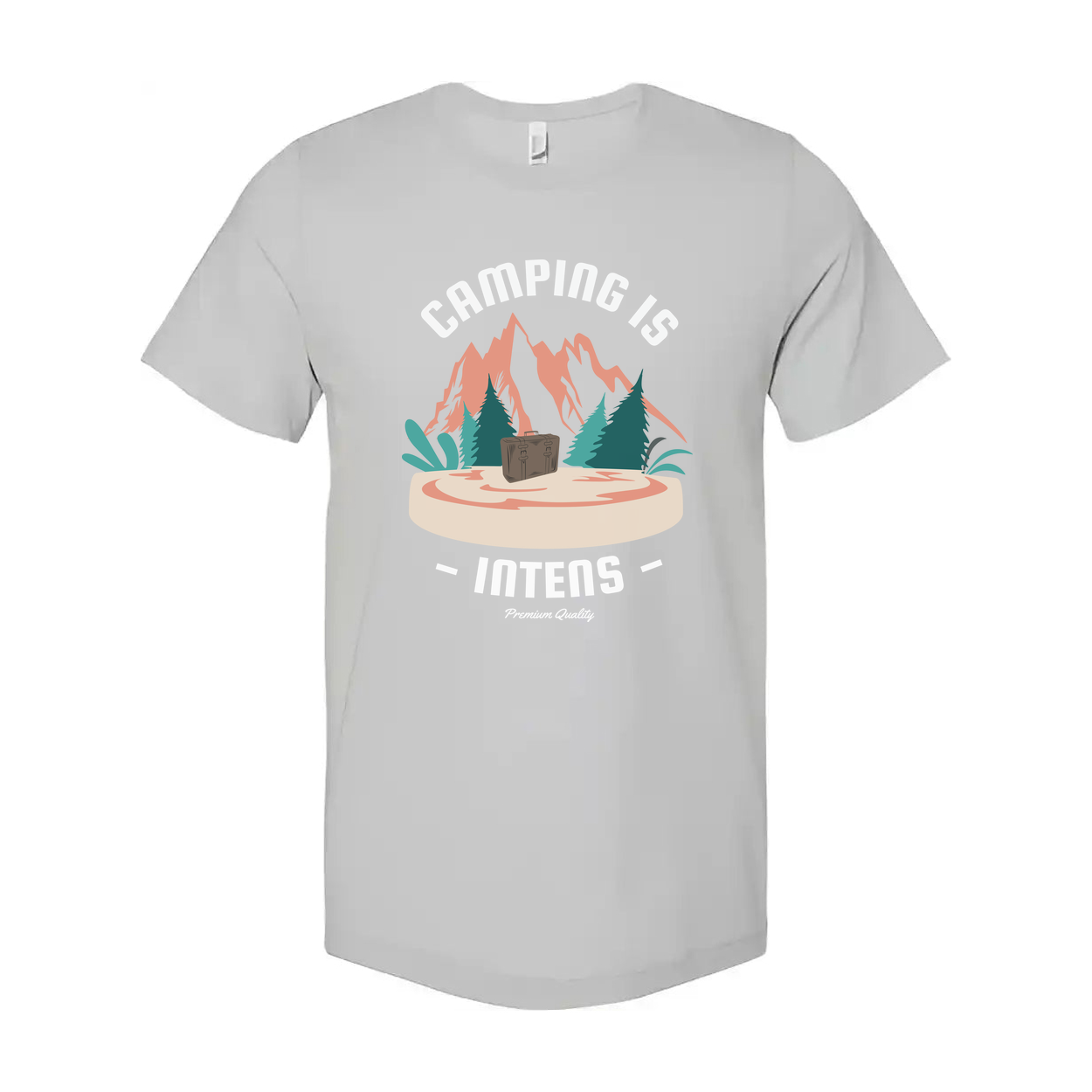 Camping Is For Adventurers Mountain Forest Landscape Graphic T Shirt For Outdoors Enthusiasts Unisex