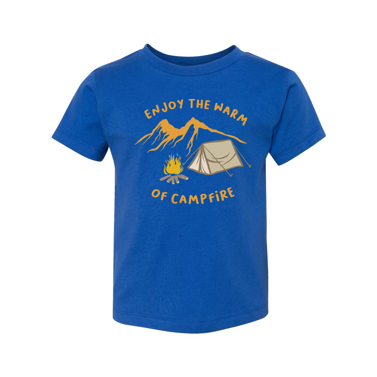 Outdoor Camping Themed T Shirt With Tent And Campfire Illustration For Unisex Adults