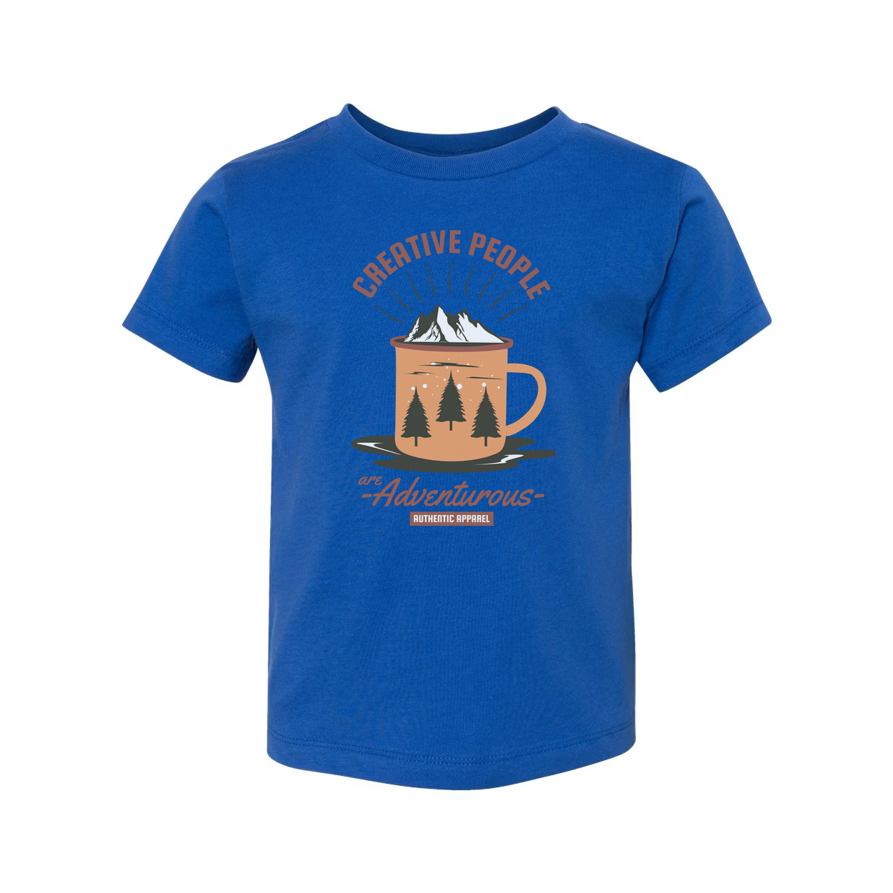 Unisex Outdoor Adventure T Shirt With Creative People Are Adventurous Mountain Mug And Forest Trees Graphic