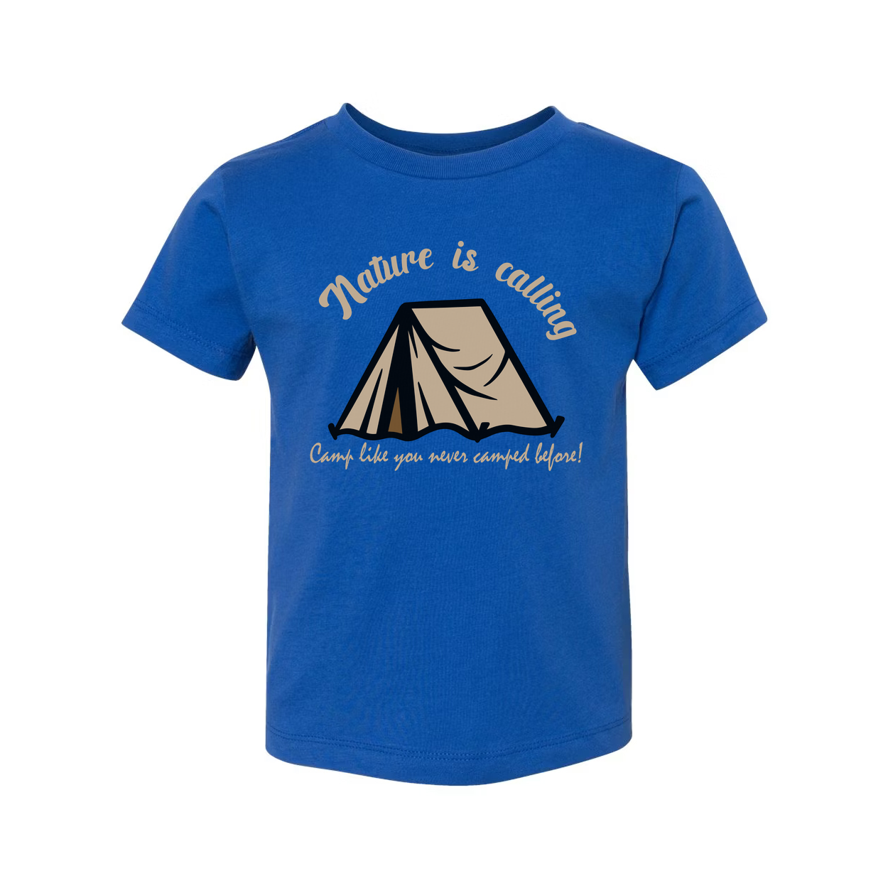 Nature Is Calling Camping Tent Graphic Tee For Outdoor Enthusiasts Comfortable All Day Wear