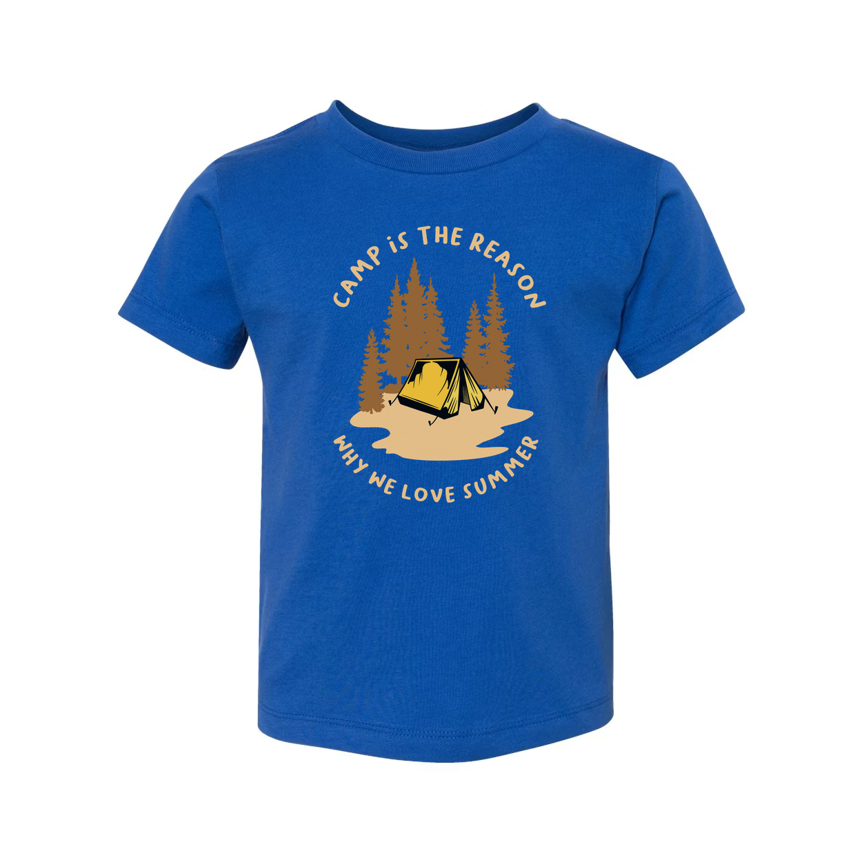 Outdoor Camping Themed Unisex T Shirt With Tent And Pine Forest Illustration For Adventure Lovers