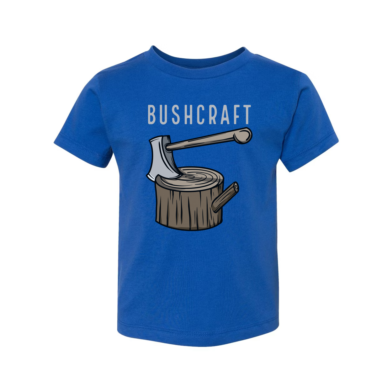 Bushcraft Axe And Log Graphic T Shirt For Outdoor Enthusiasts Unisex Apparel Ideal Camping Wear