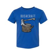 Bushcraft Axe And Log Graphic T Shirt For Outdoor Enthusiasts Unisex Apparel Ideal Camping Wear