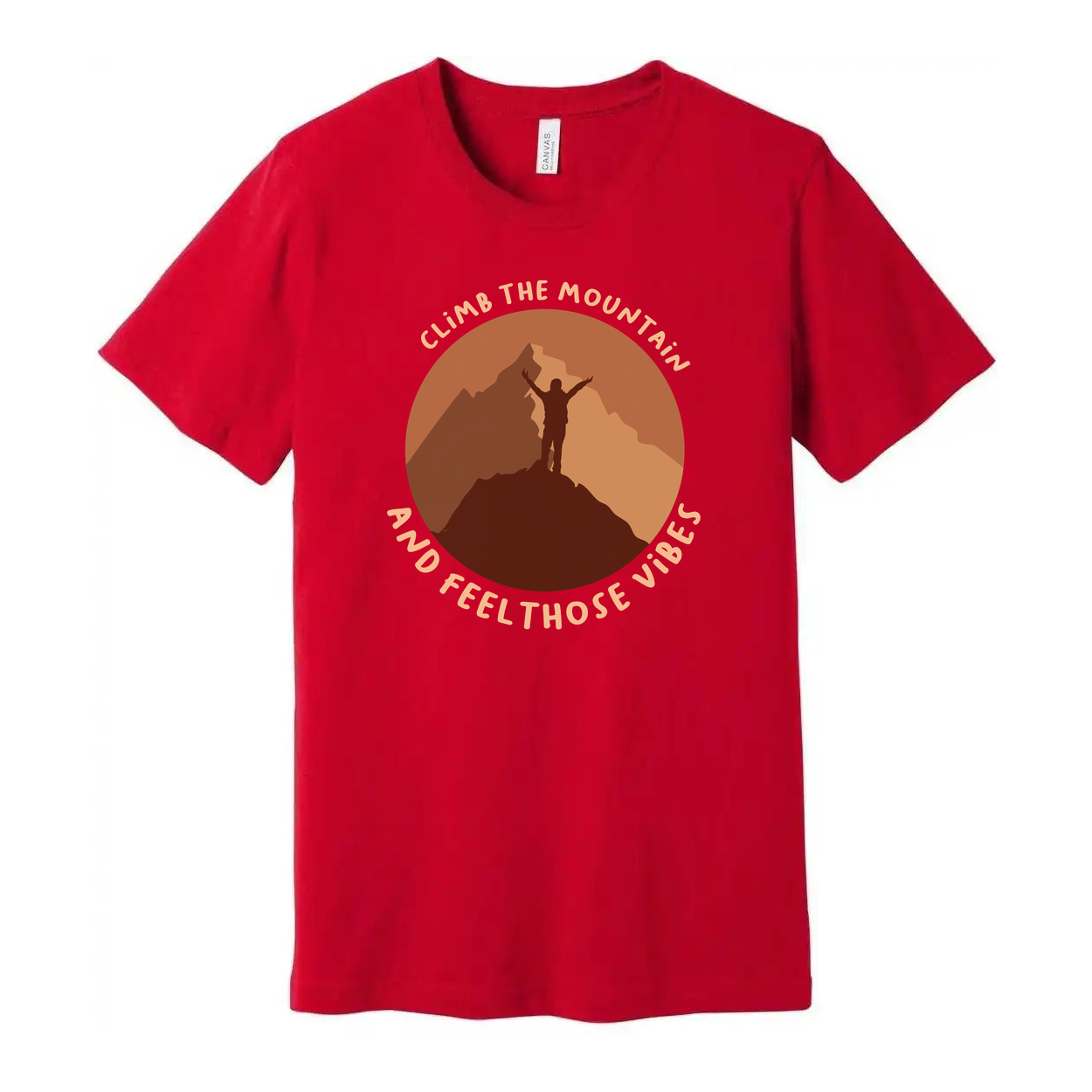 Unisex Outdoor Mountain Graphic T Shirt With Climb The Mountain And Feel Those Vibes