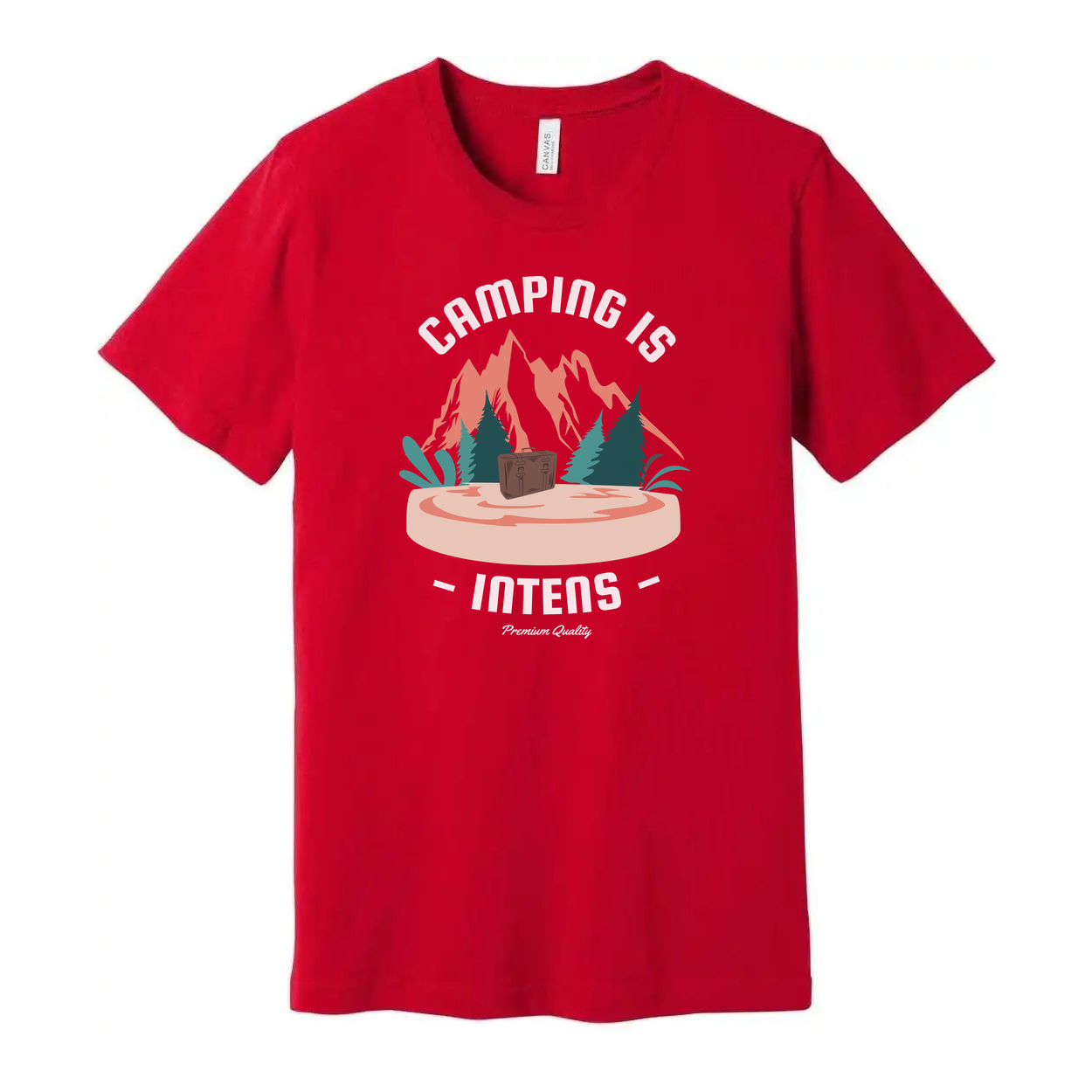 Camping Is For Adventurers Mountain Forest Landscape Graphic T Shirt For Outdoors Enthusiasts Unisex