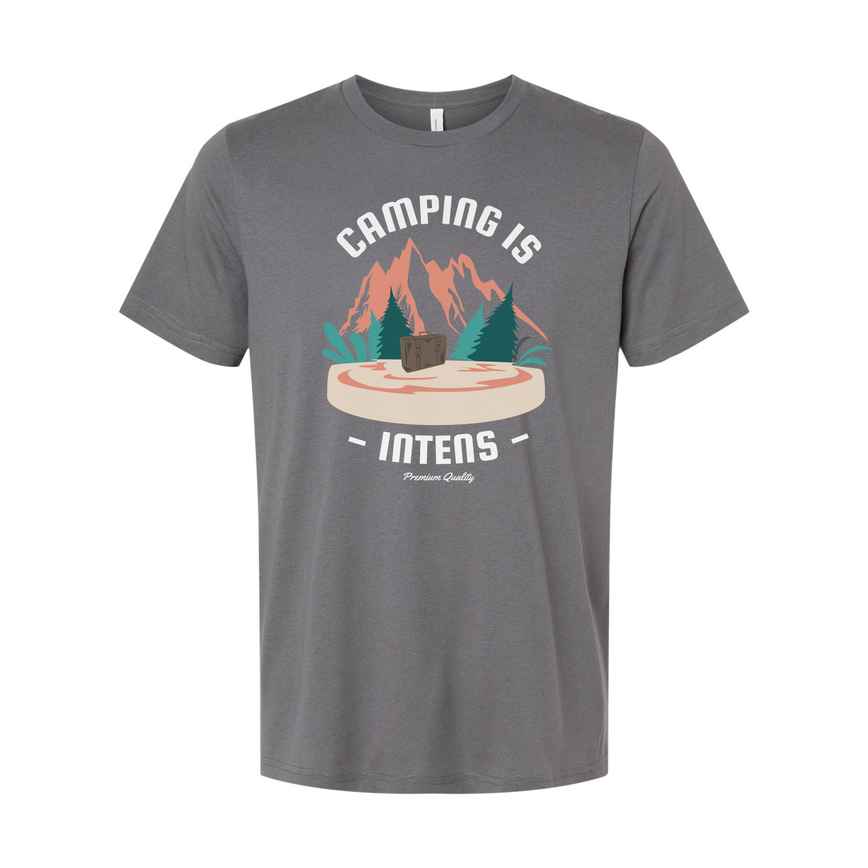 Camping Is For Adventurers Mountain Forest Landscape Graphic T Shirt For Outdoors Enthusiasts Unisex