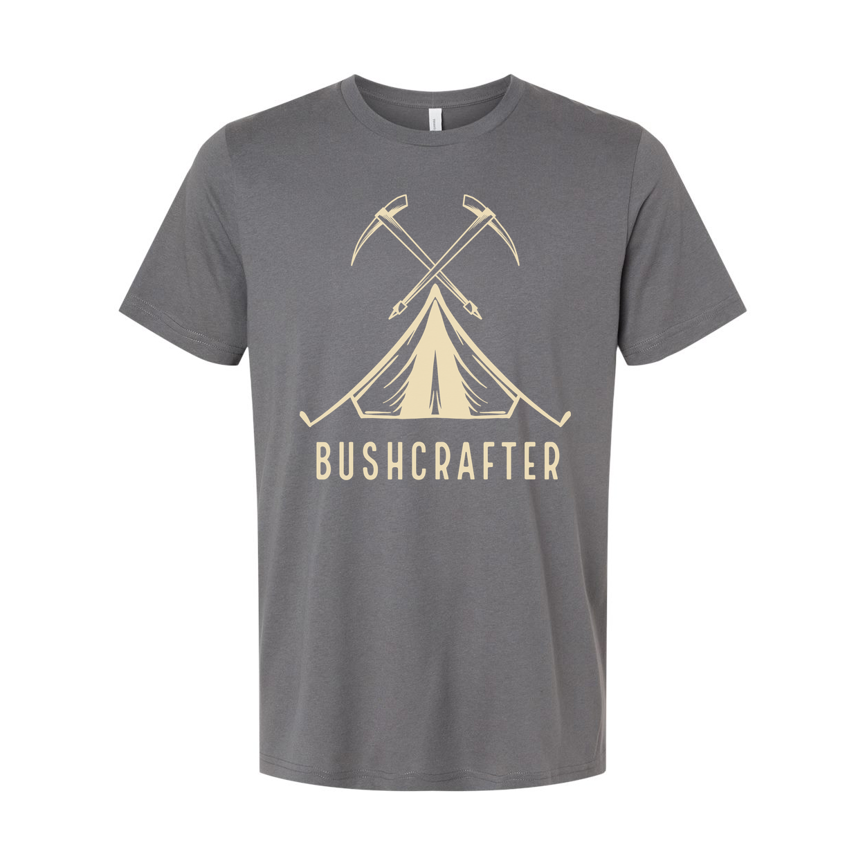 Unisex Outdoor Camping Tent and Crossing Axes Graphic T Shirt for Adventure Lovers