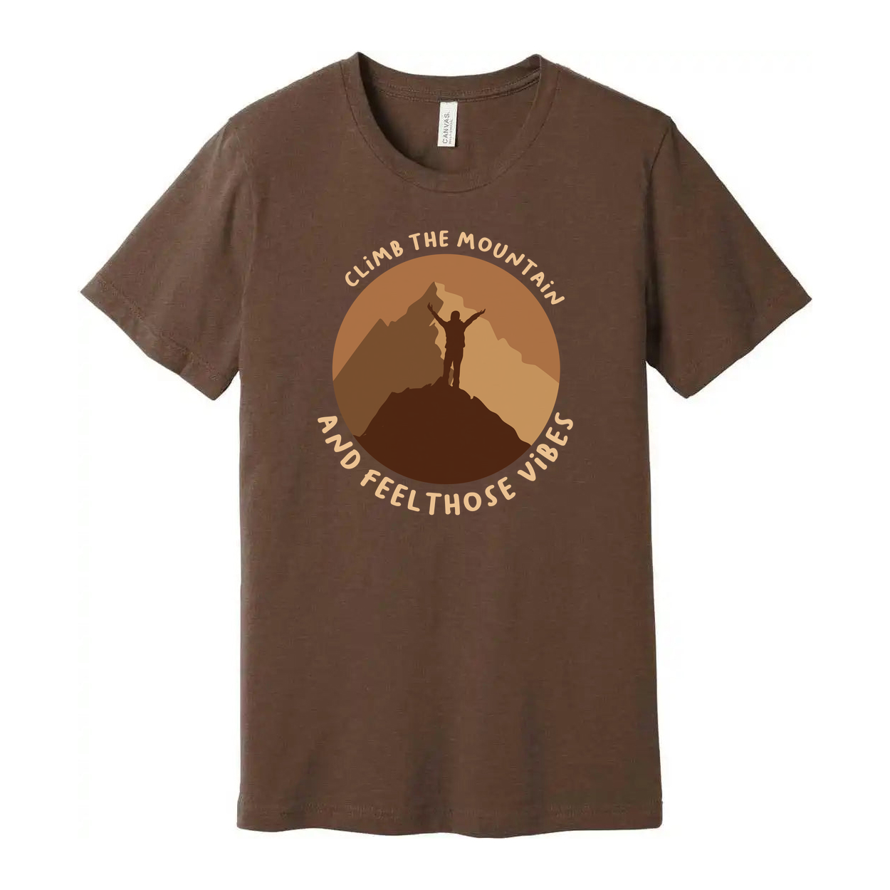 Unisex Outdoor Mountain Graphic T Shirt With Climb The Mountain And Feel Those Vibes