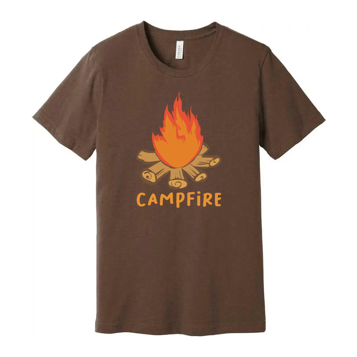 Unisex Campfire Graphic Tee For Outdoor Enthusiasts Casual Everyday Wear Perfect For Camping Trips