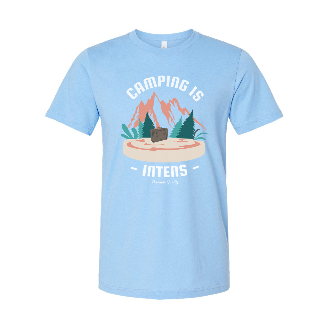Camping Is For Adventurers Mountain Forest Landscape Graphic T Shirt For Outdoors Enthusiasts Unisex