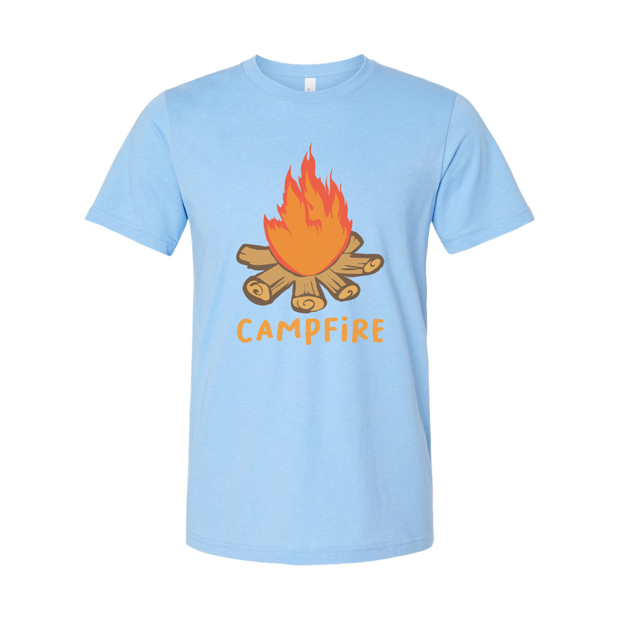 Unisex Campfire Graphic Tee For Outdoor Enthusiasts Casual Everyday Wear Perfect For Camping Trips