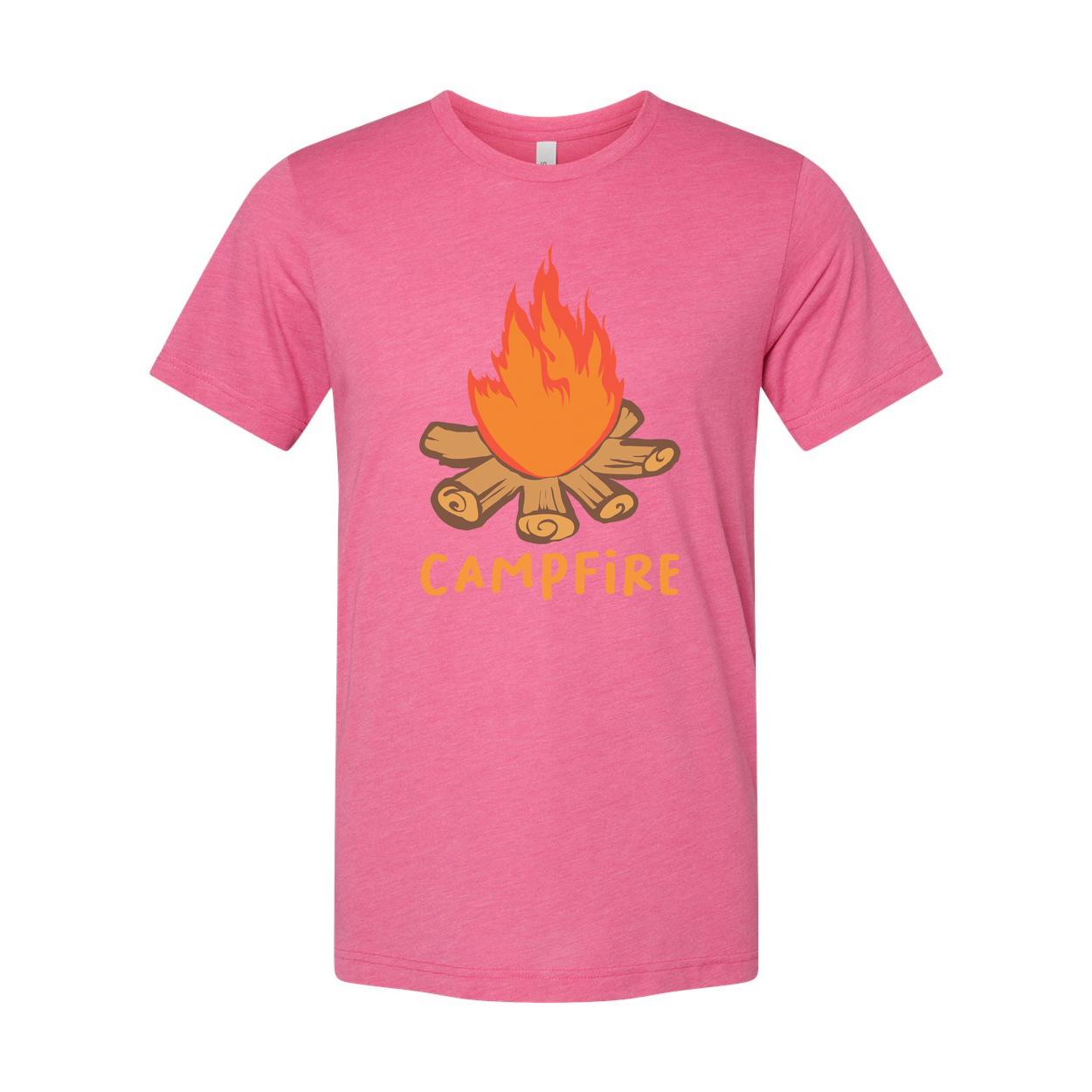 Unisex Campfire Graphic Tee For Outdoor Enthusiasts Casual Everyday Wear Perfect For Camping Trips