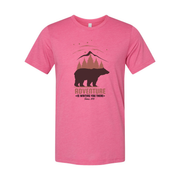 Unisex Outdoor Adventure Bear Graphic Tee With Mountain Forest Scene And Rustic Typography