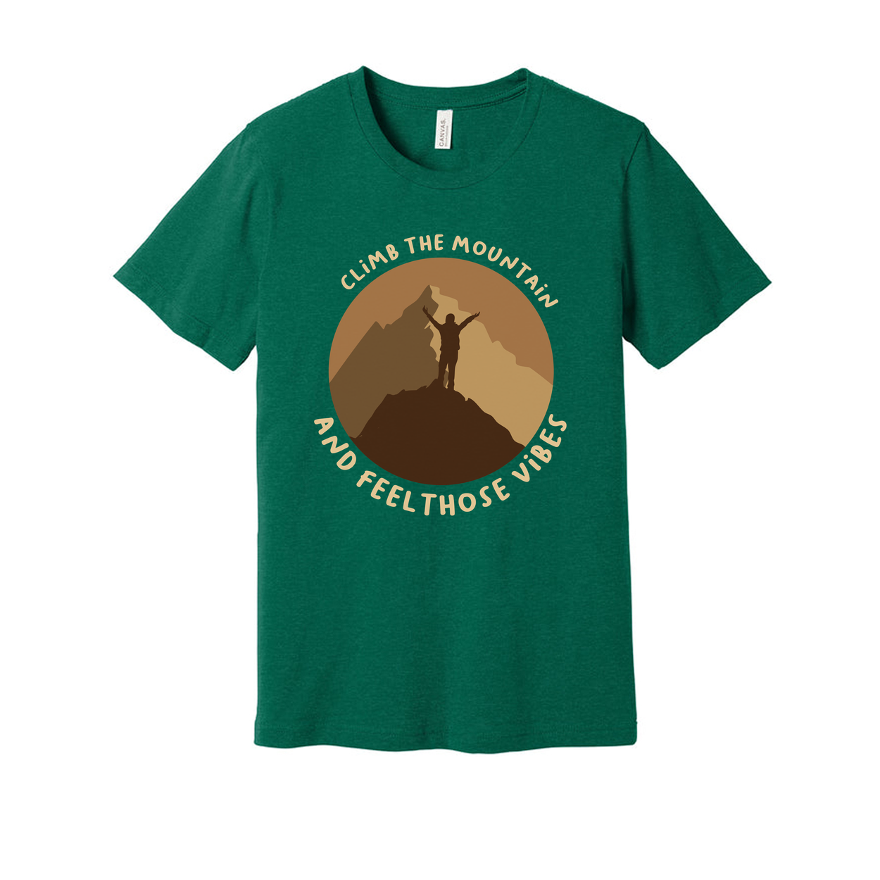 Unisex Outdoor Mountain Graphic T Shirt With Climb The Mountain And Feel Those Vibes