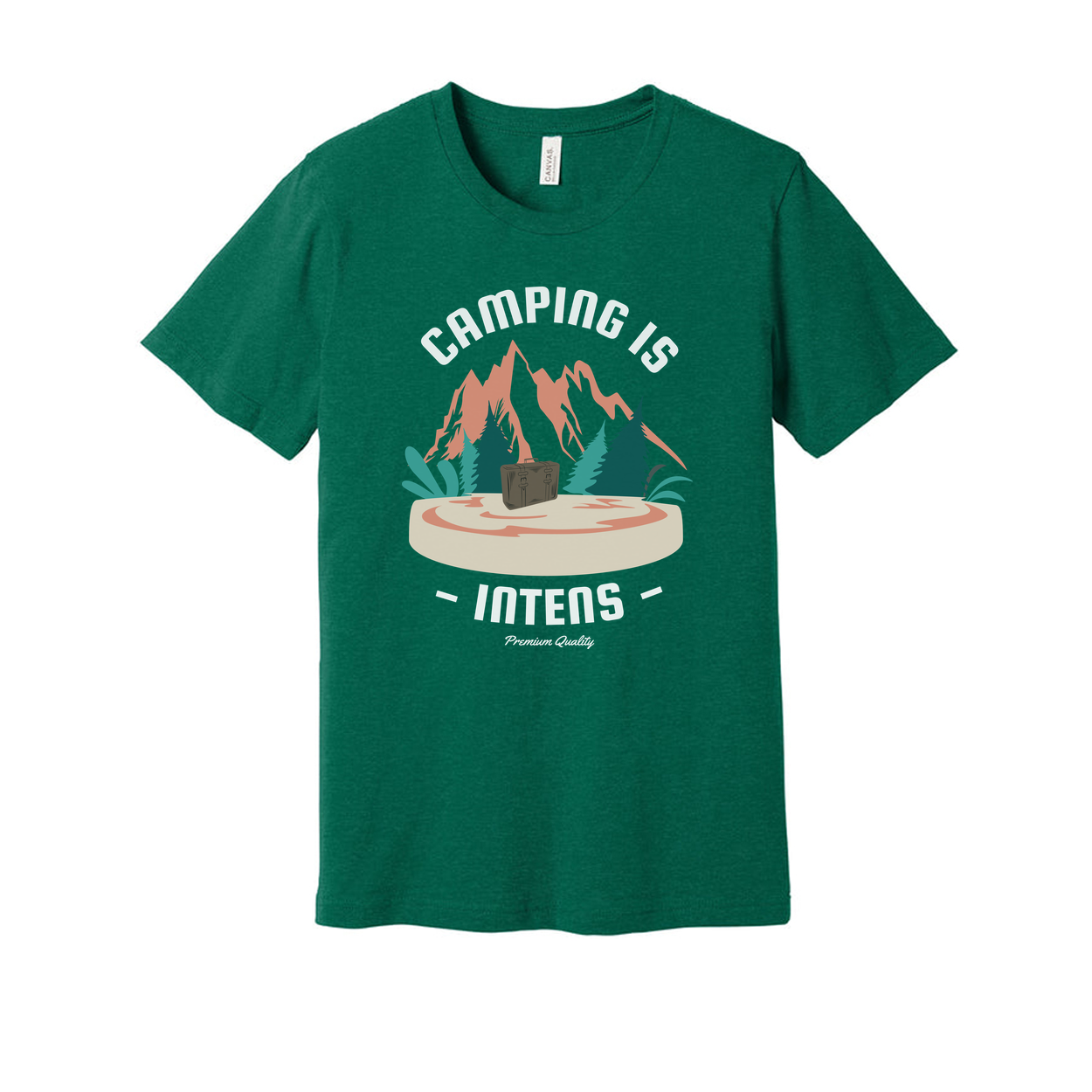Camping Is For Adventurers Mountain Forest Landscape Graphic T Shirt For Outdoors Enthusiasts Unisex