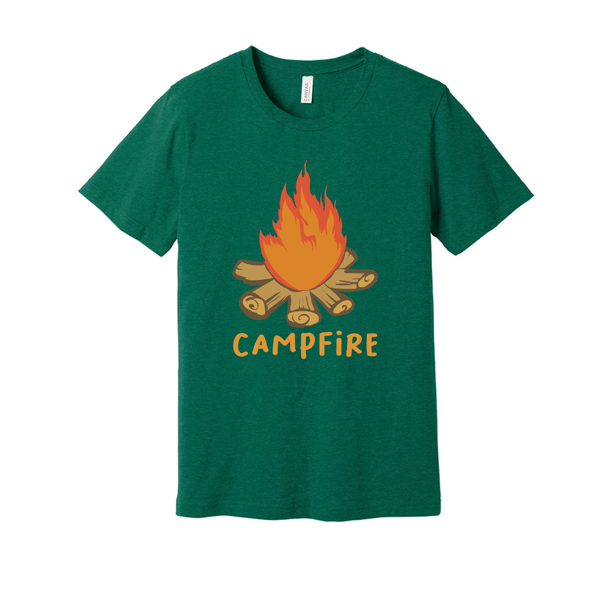 Unisex Campfire Graphic Tee For Outdoor Enthusiasts Casual Everyday Wear Perfect For Camping Trips