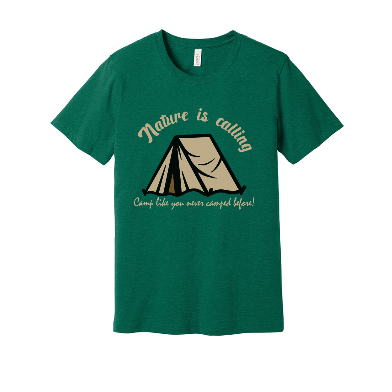 Nature Is Calling Camping Tent Graphic Tee For Outdoor Enthusiasts Comfortable All Day Wear