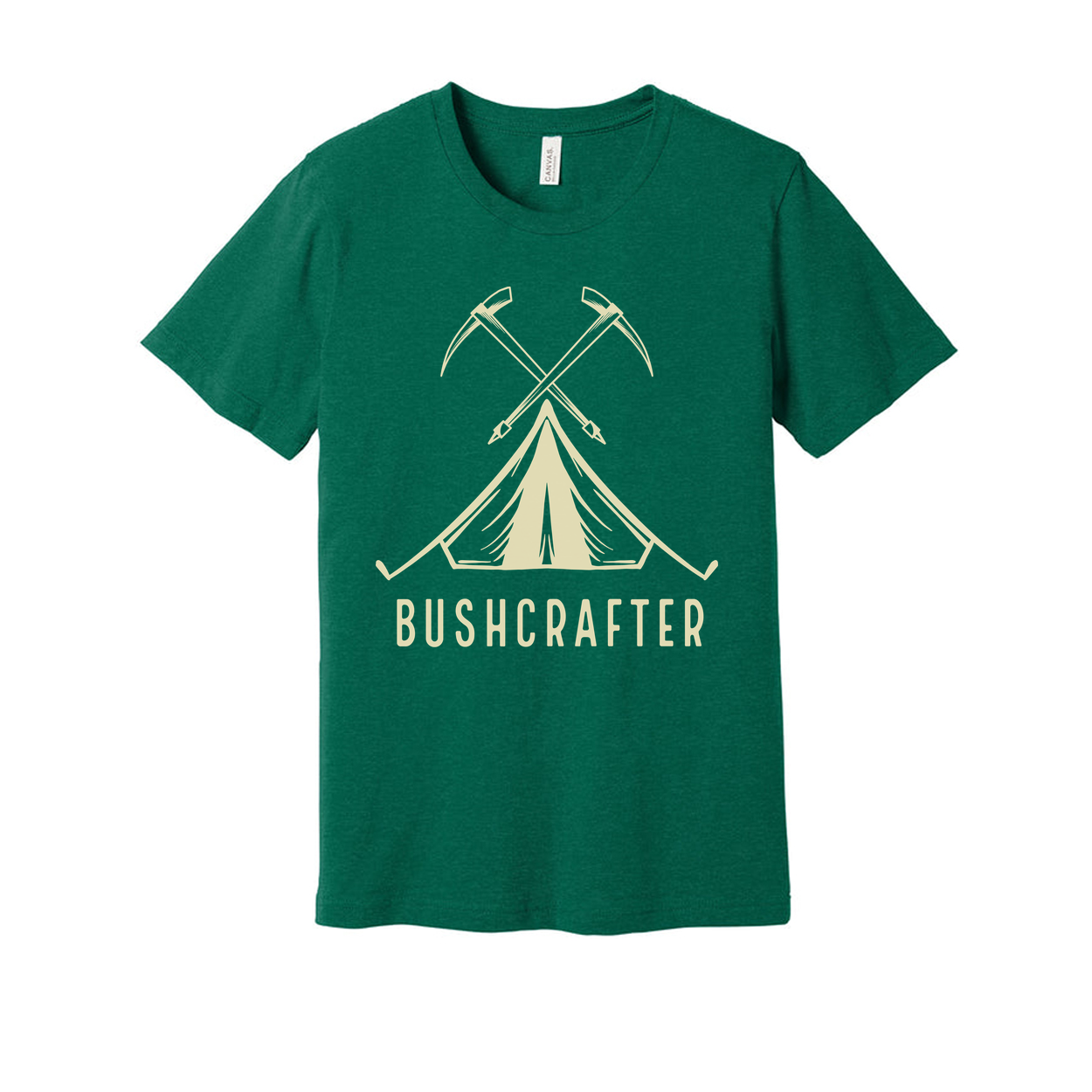 Unisex Outdoor Camping Tent and Crossing Axes Graphic T Shirt for Adventure Lovers