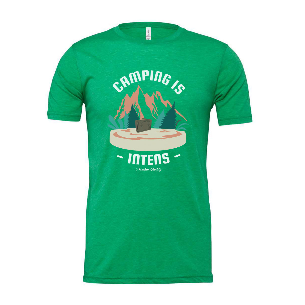 Camping Is For Adventurers Mountain Forest Landscape Graphic T Shirt For Outdoors Enthusiasts Unisex
