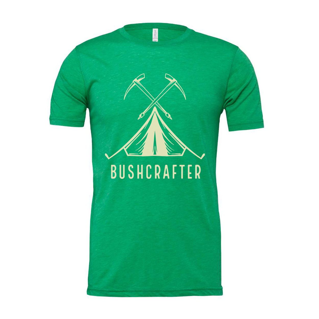 Unisex Outdoor Camping Tent and Crossing Axes Graphic T Shirt for Adventure Lovers