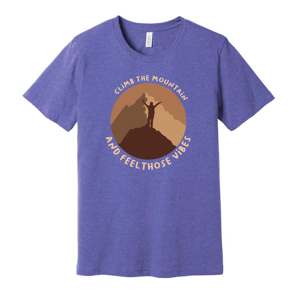 Unisex Outdoor Mountain Graphic T Shirt With Climb The Mountain And Feel Those Vibes