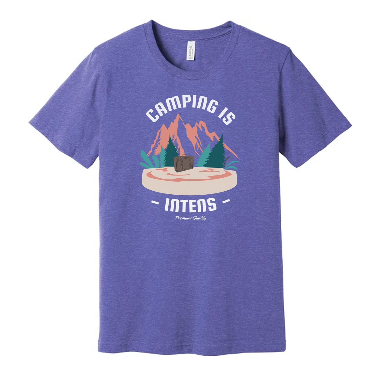 Camping Is For Adventurers Mountain Forest Landscape Graphic T Shirt For Outdoors Enthusiasts Unisex