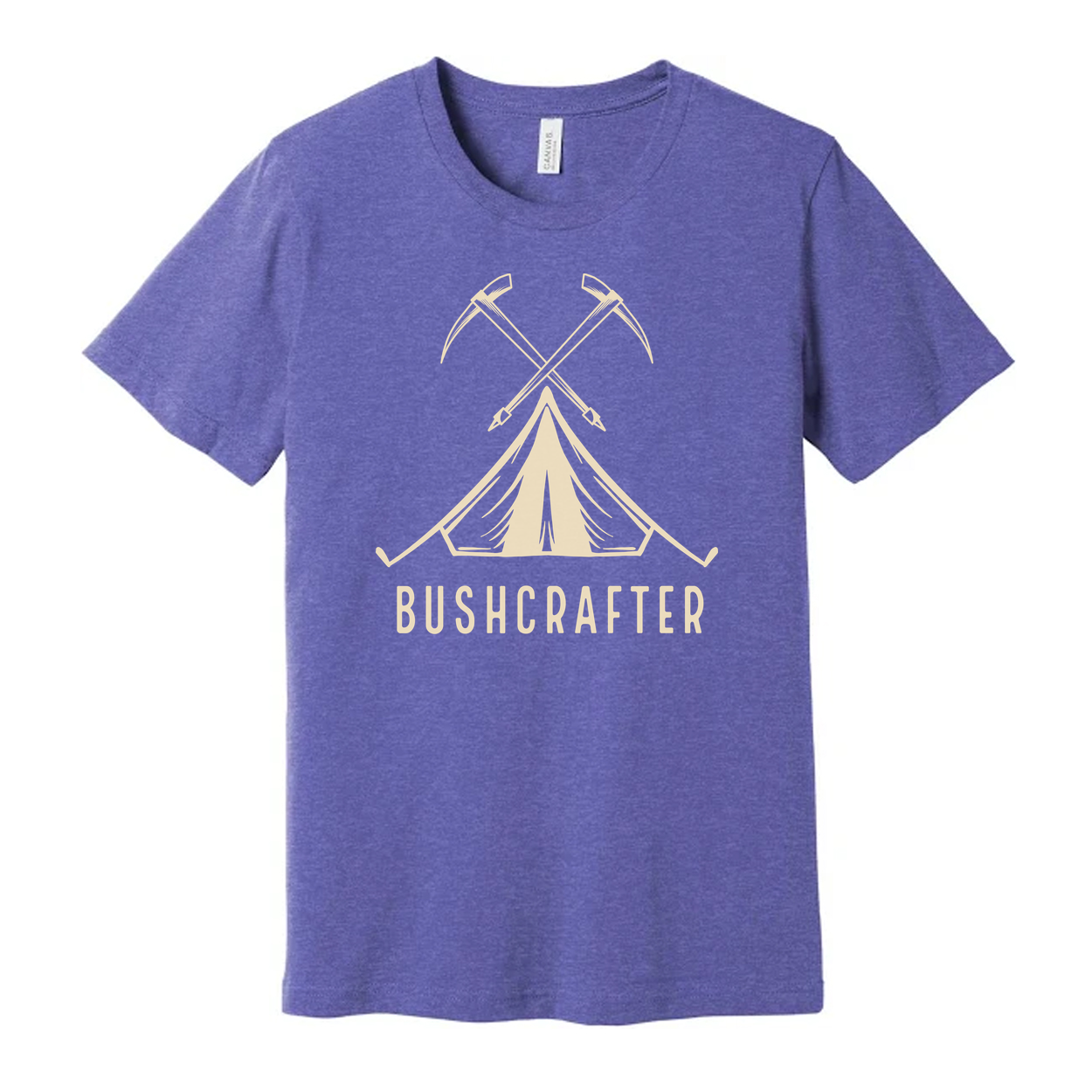 Unisex Outdoor Camping Tent and Crossing Axes Graphic T Shirt for Adventure Lovers