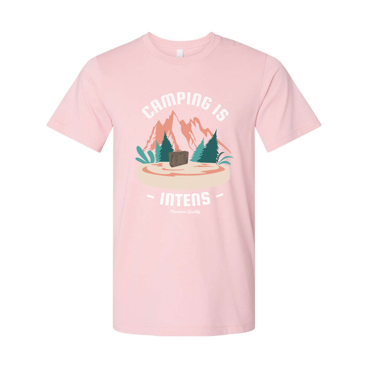 Camping Is For Adventurers Mountain Forest Landscape Graphic T Shirt For Outdoors Enthusiasts Unisex