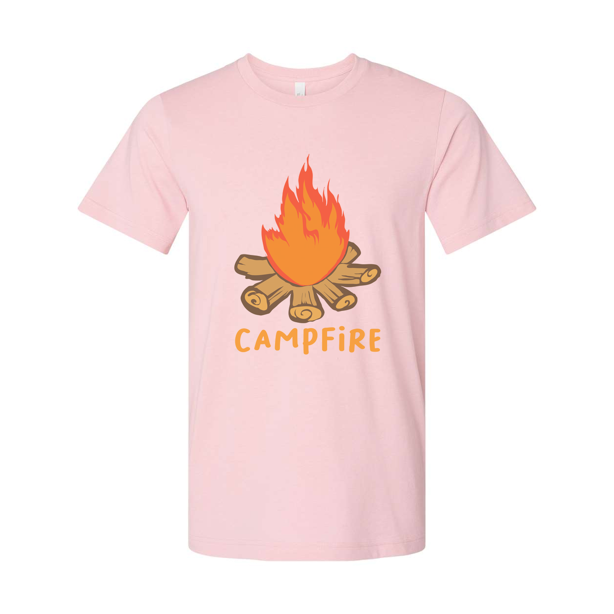 Unisex Campfire Graphic Tee For Outdoor Enthusiasts Casual Everyday Wear Perfect For Camping Trips