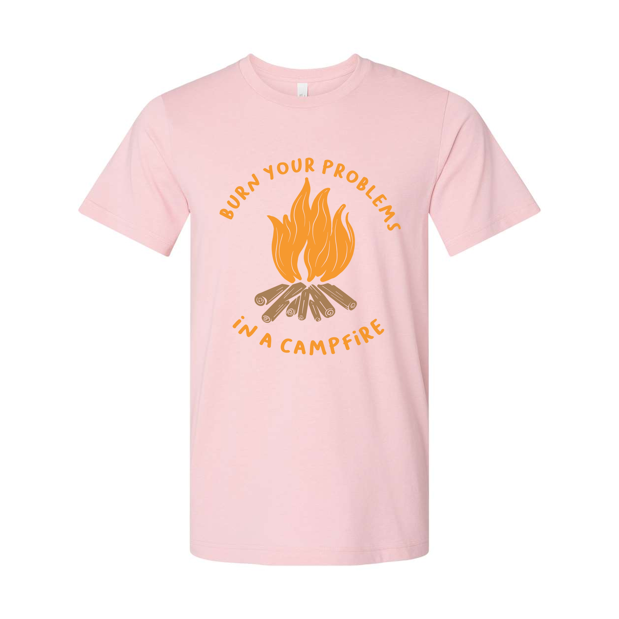 Unisex Outdoor Campfire Graphic T Shirt Featuring Burn Your Problems In A Campfire
