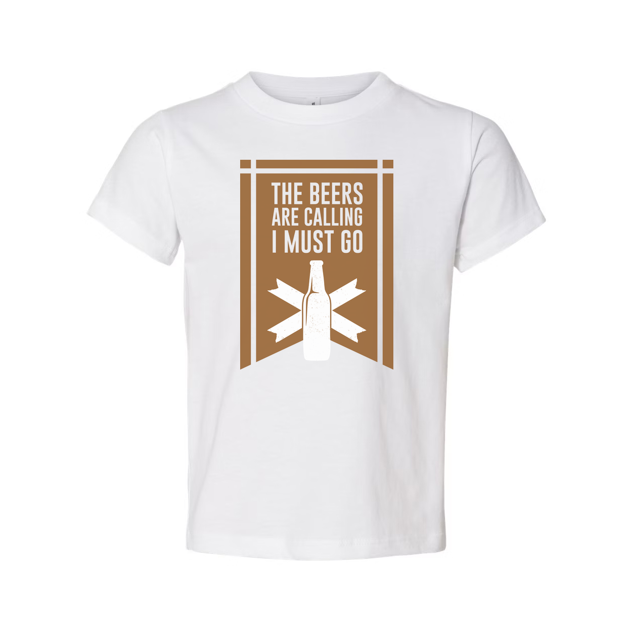 Unisex Beer T Shirt With Beers Are Calling I Must Go Graphic Design Featuring Bottle And Retro Banner