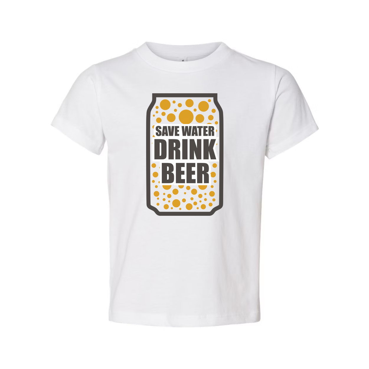 Unisex Graphic Tee With Beer Can Save Water Drink Beer