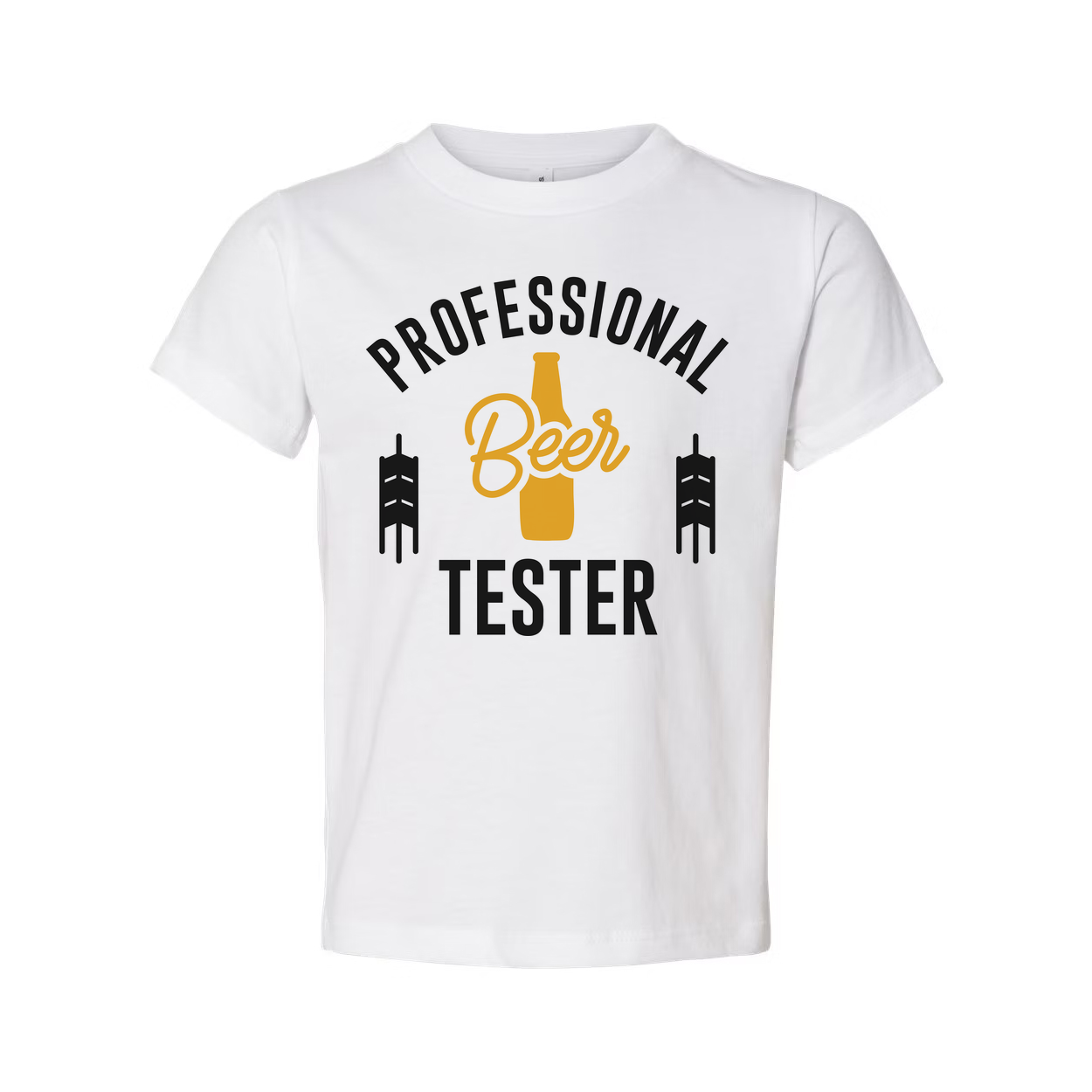 Professional Beer Tester Graphic Tee For Unisex Fit With Bottle Icon Design And Artwork