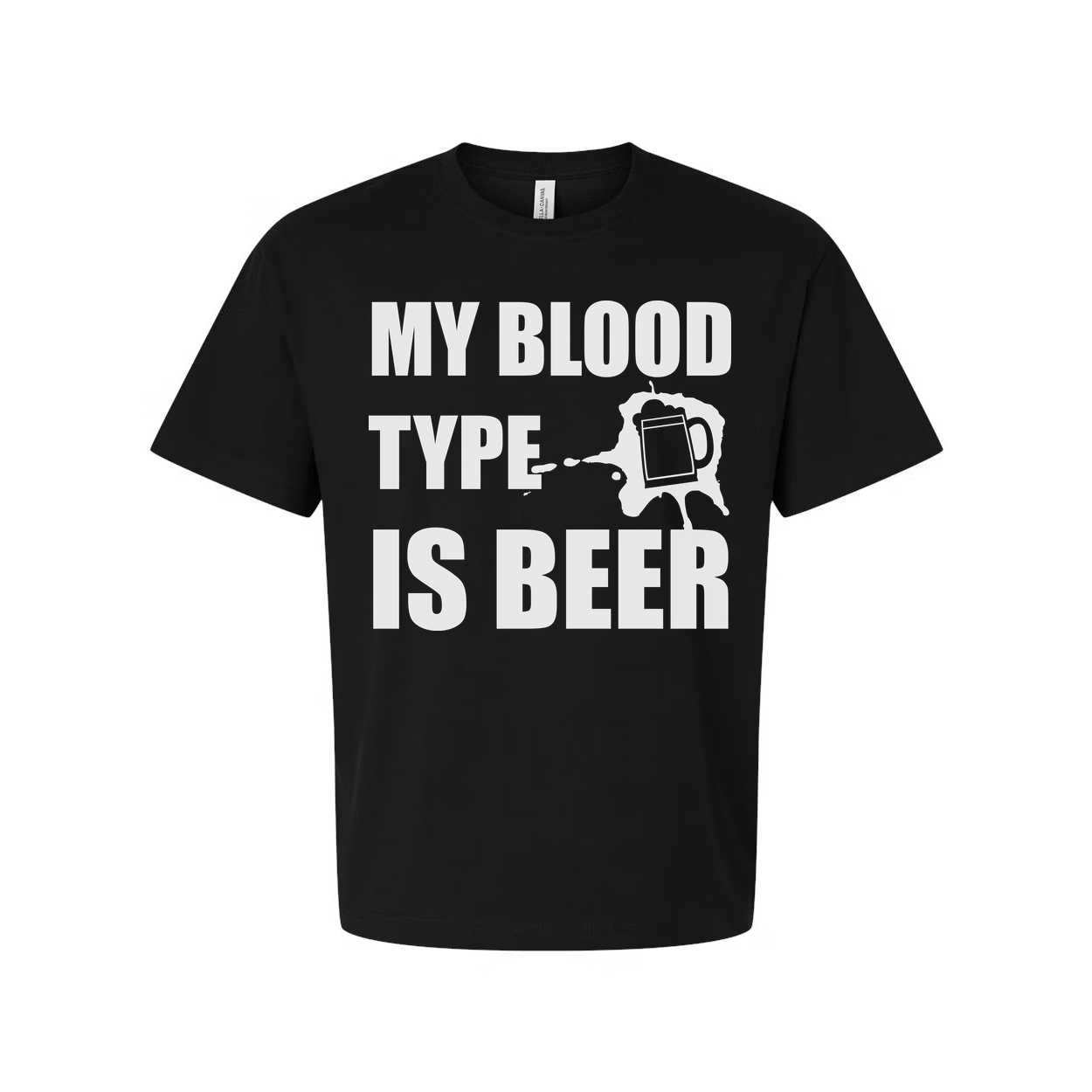 My Blood Type Is Beer Graphic Unisex T Shirt For Beer Lovers Casual Wear Everyday Clothes