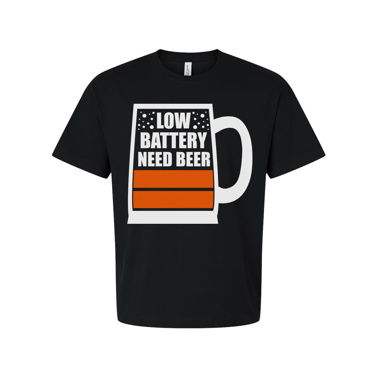 Unisex Beer Mug Graphic T Shirt With Low Battery Need Beer