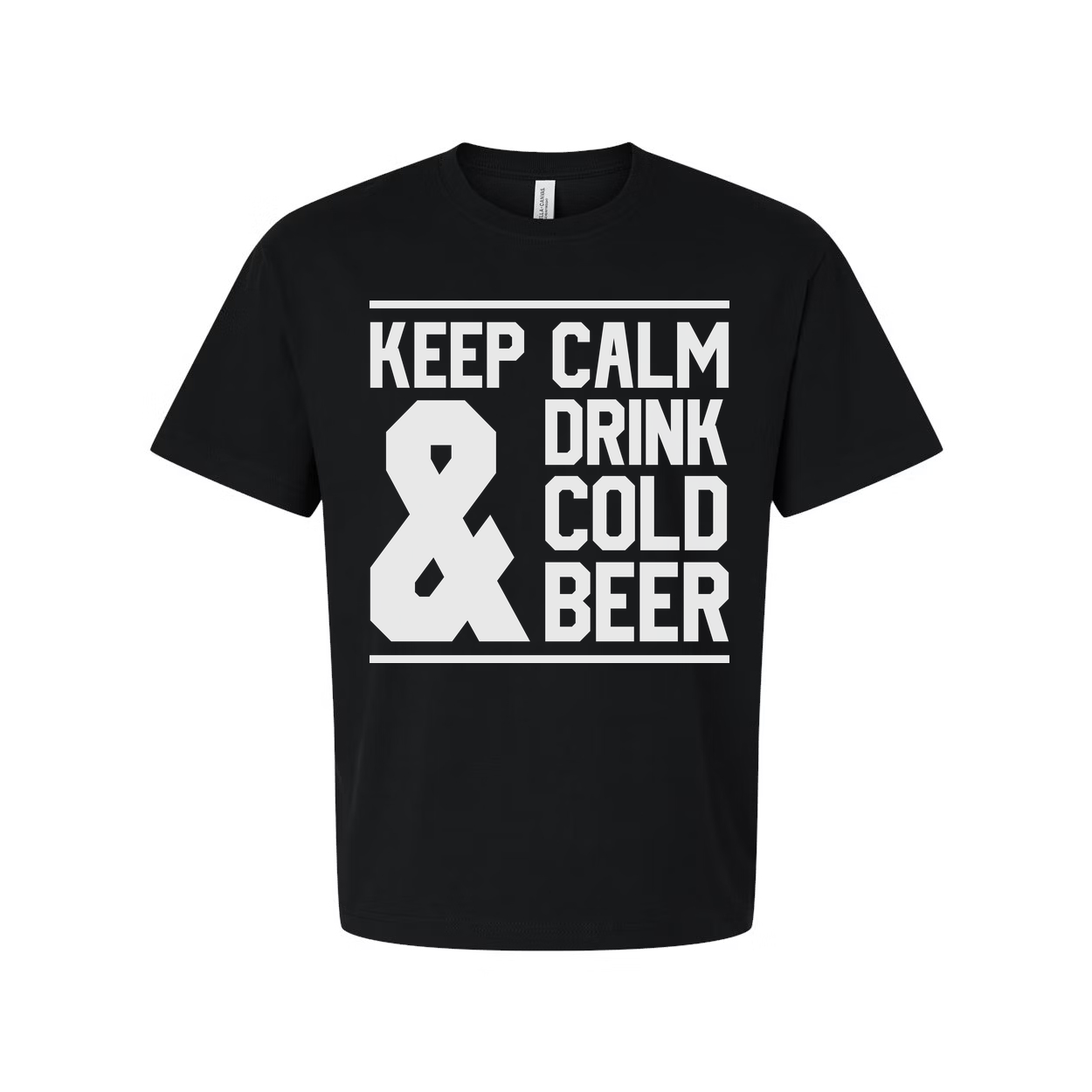 Keep Calm Drink Cold Beer Graphic Tee For Unisex Casual Wear All Day Comfort And Everyday Use