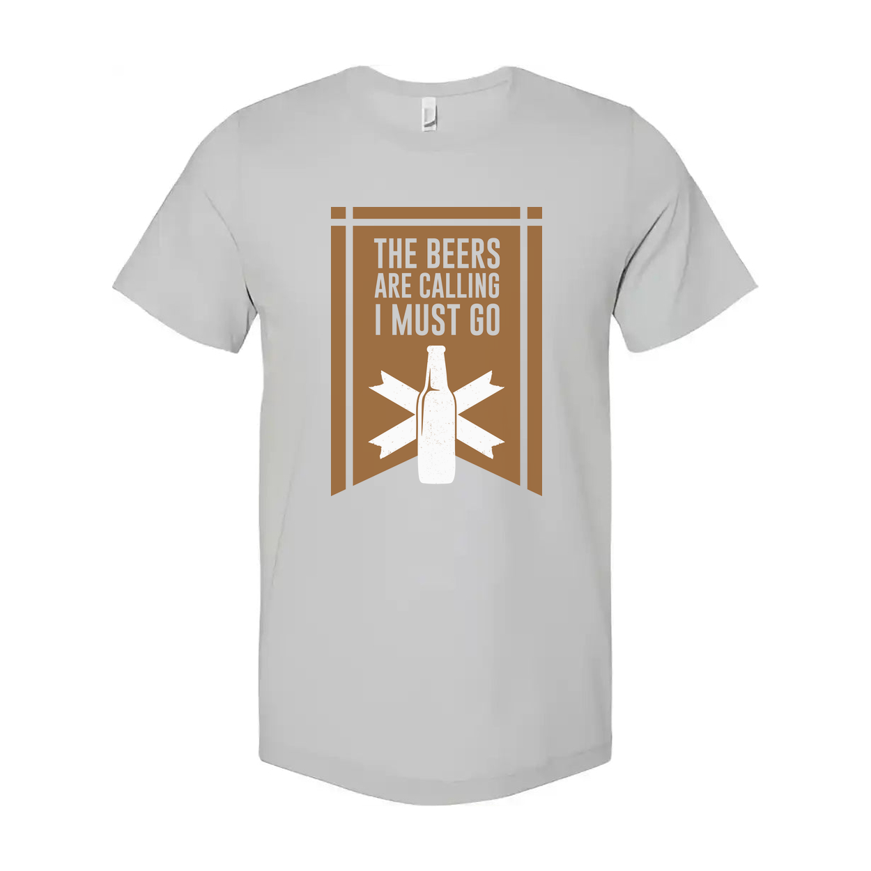 Unisex Beer T Shirt With Beers Are Calling I Must Go Graphic Design Featuring Bottle And Retro Banner