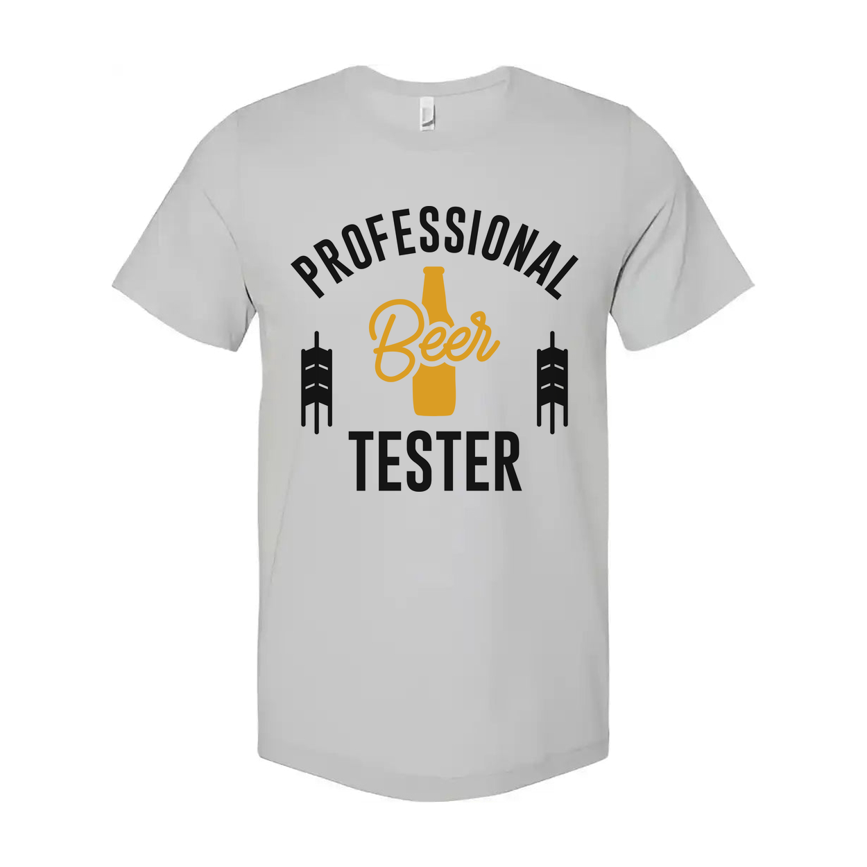 Professional Beer Tester Graphic Tee For Unisex Fit With Bottle Icon Design And Artwork