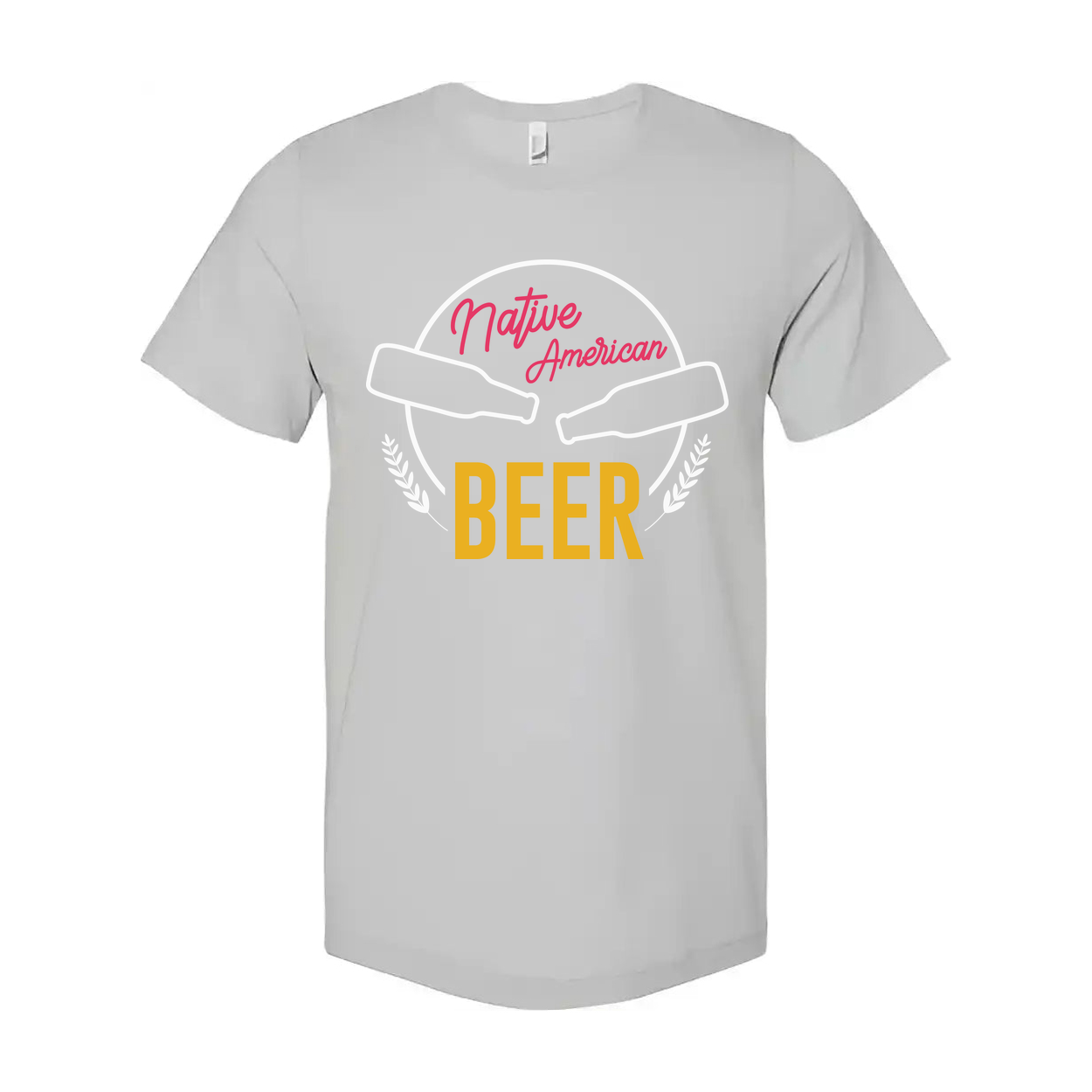 Native American Beer Graphic T Shirt For Unisex Short Sleeve Casual Wear And Everyday Use